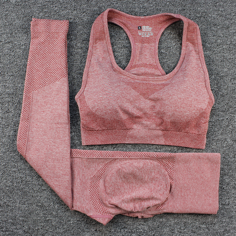 Peach Hip Trousers I-shaped Bra Vest Sports Suit Female Fitness Yoga Wear