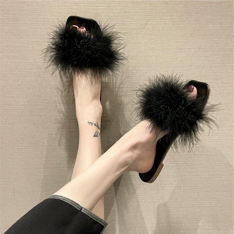 Women's Fashion Fur Slide Slipper