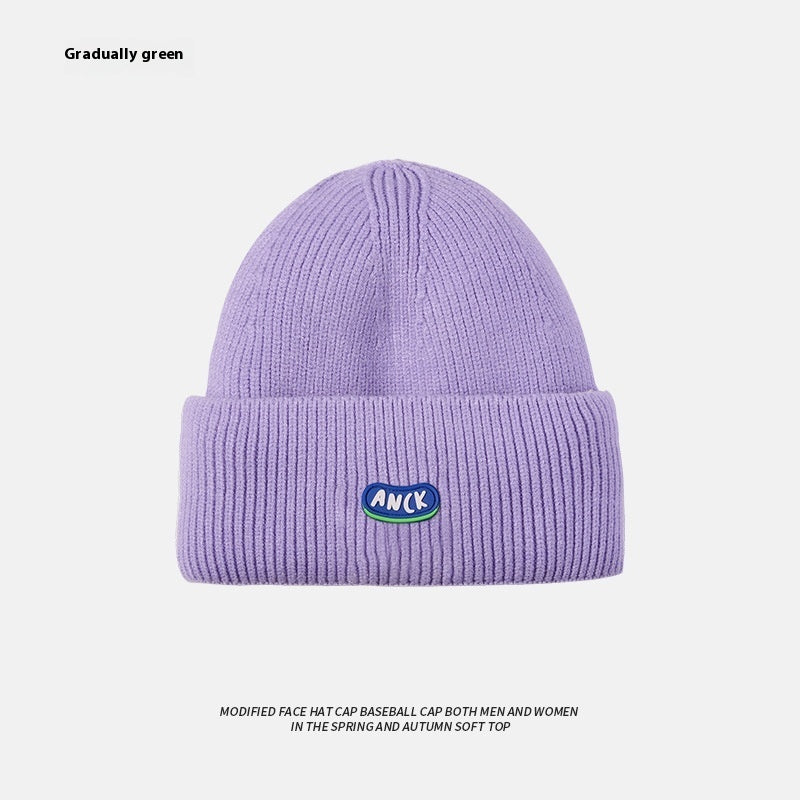 Beige Woolen Cap Women's Hat Ins