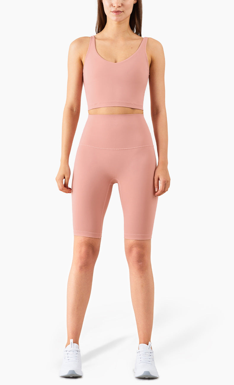 Deep V Line Gathering Fashion Yoga Beautiful Back Bra