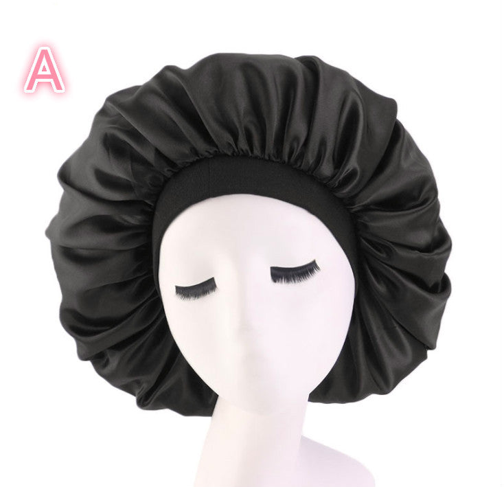 Satin Silk Beauty Bonnet Sleep Night Hair Cap