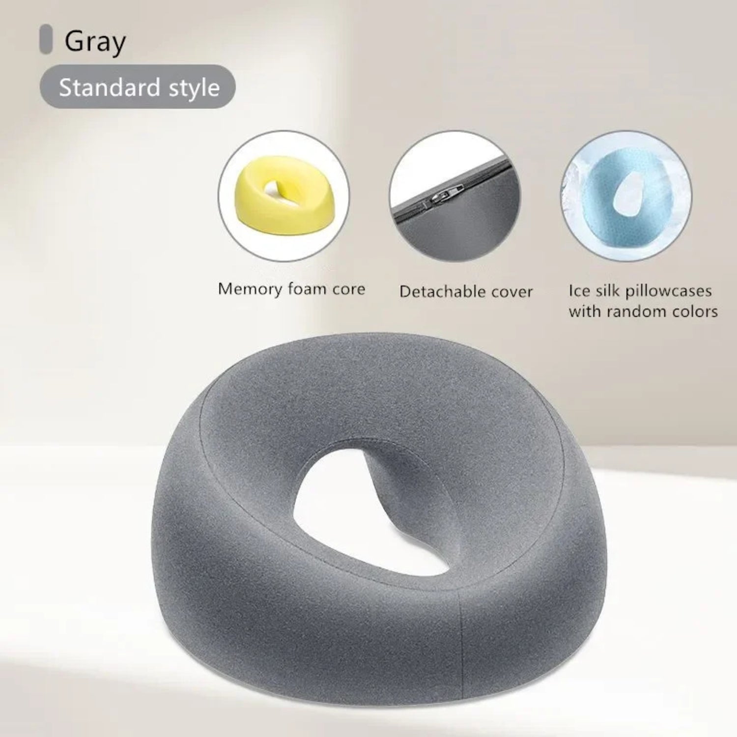 Ergonomics Lying Down Pillow Memory Foam Breathable Head Rest Support Pillow Body Massage Face Rest Pillow For Beauty Salon