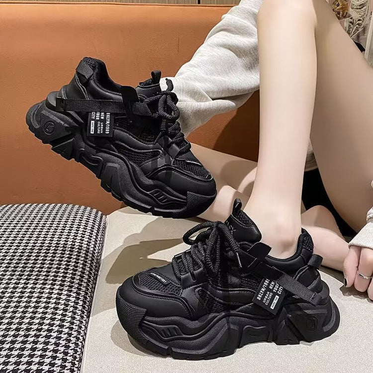 Fleece-lined All-matching Fashion Casual Thick Bottom Heightened Sneakers