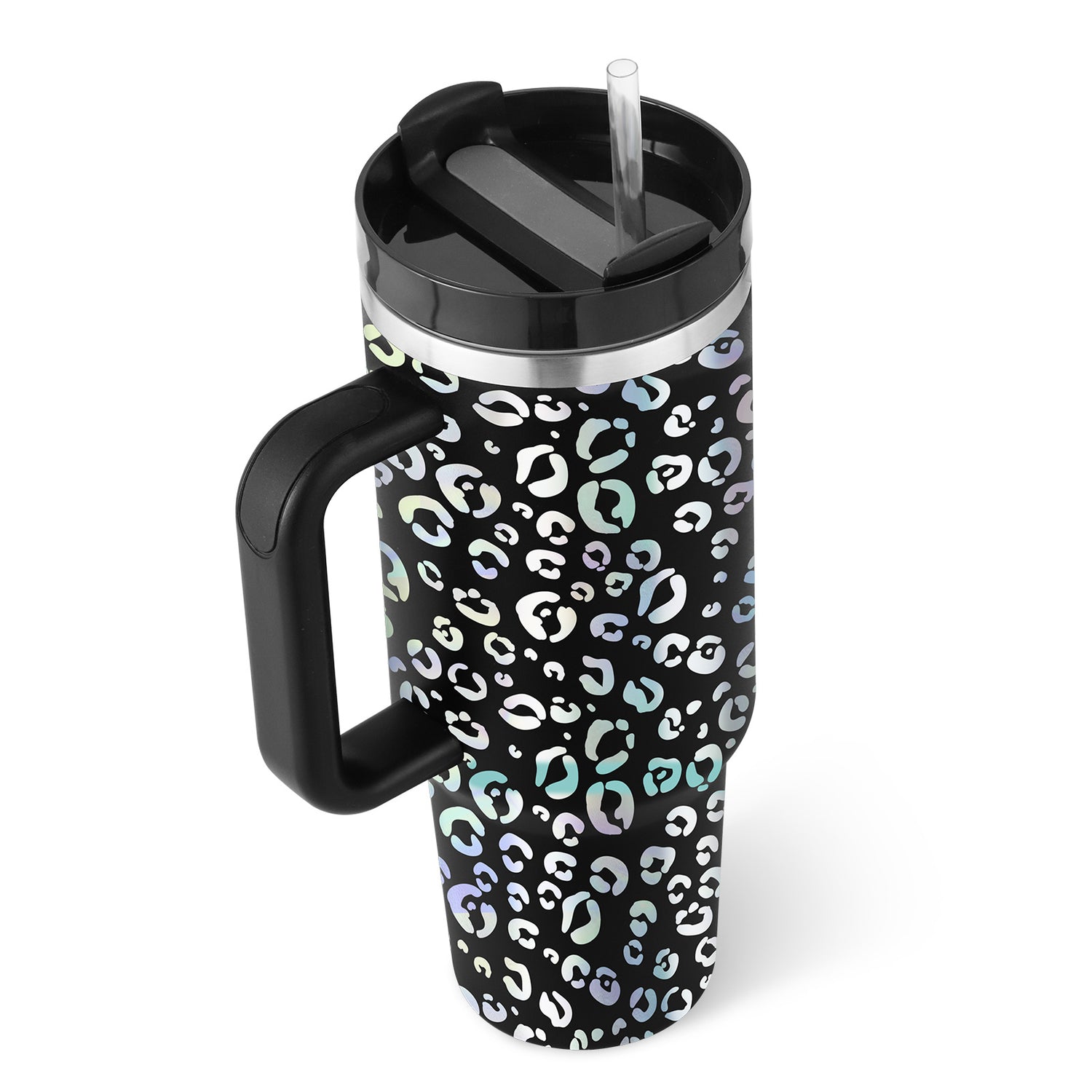 40 Oz Insulated Tumbler with Spill-Proof Lid and Drink Straw
