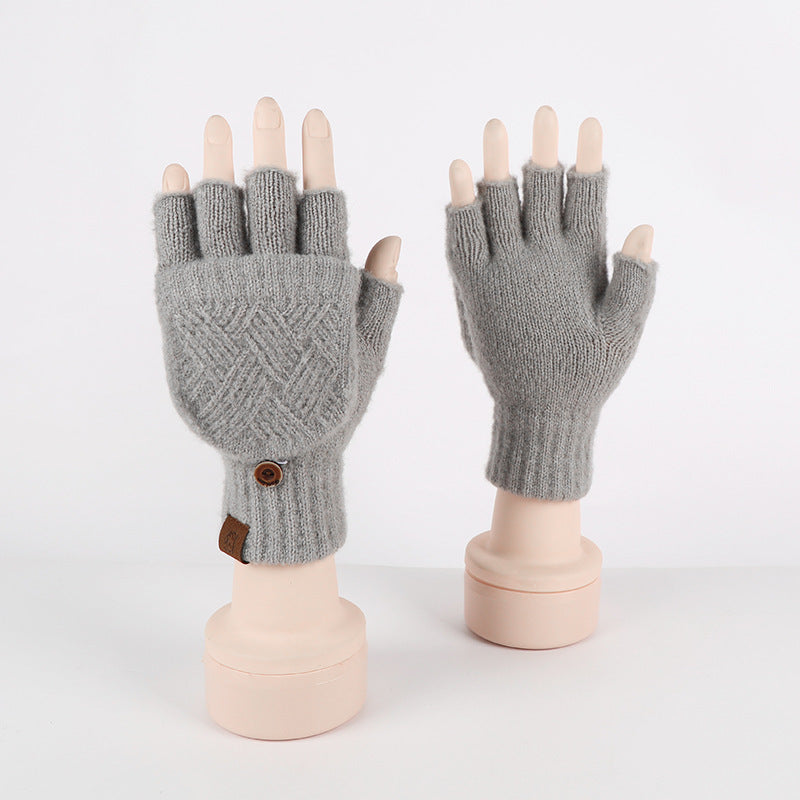 Winter Warm Flip Rhombus Gloves