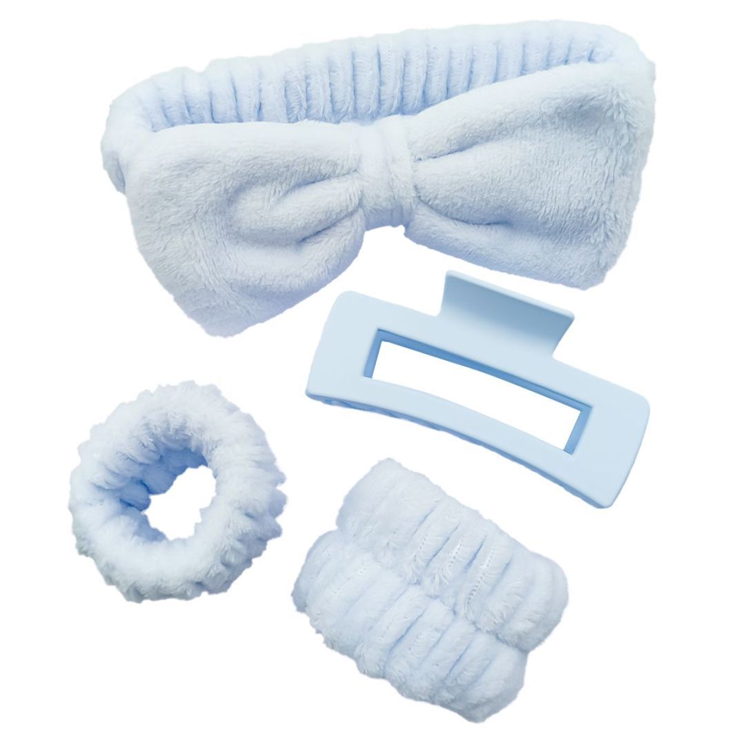 Bracelet Grab Clip Hairband Four-piece Blue