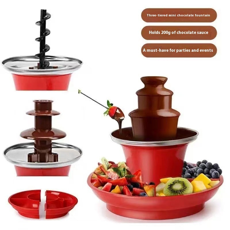 3-Tier Chocolate Fountain with Fruit Tray Base