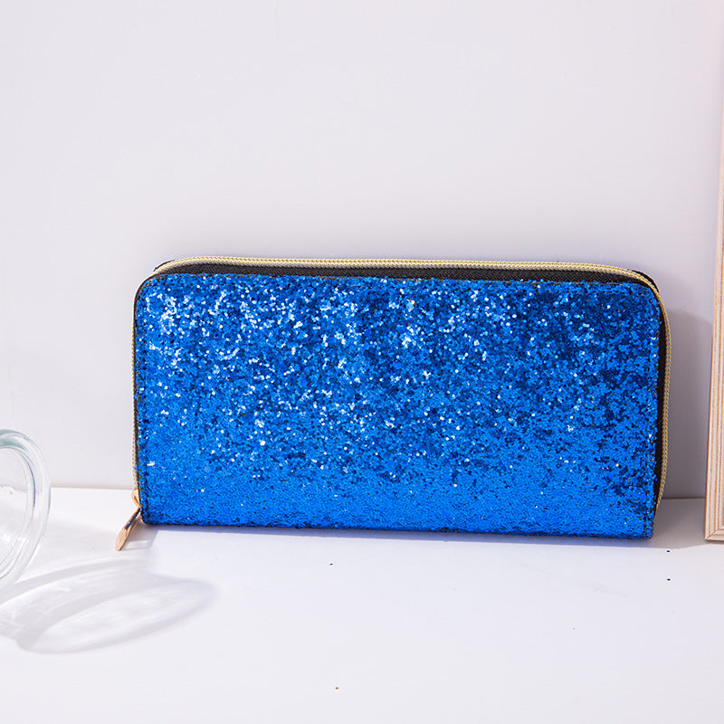 Glitter Multi Compartment Zipper Wallet