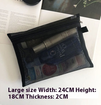 Portable Portable Mini Mesh Simple Makeup Bag