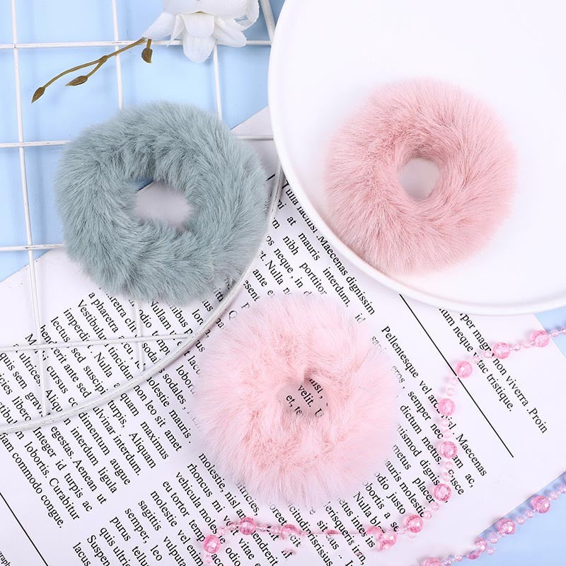 Faux Mink Furry Hair Tie