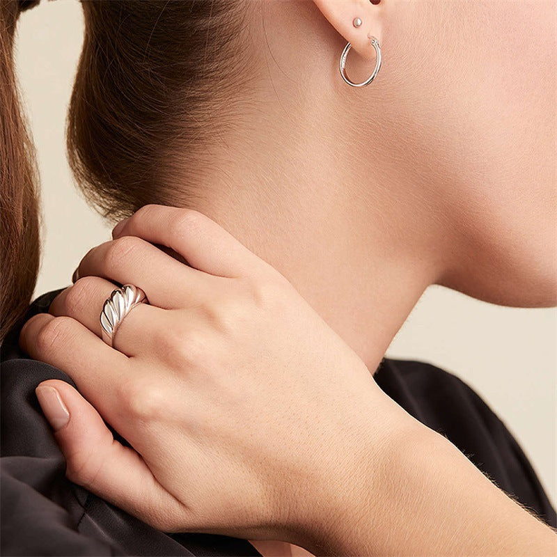 Stainless Steel Ring Gold Plated Couple Index Finger Ring