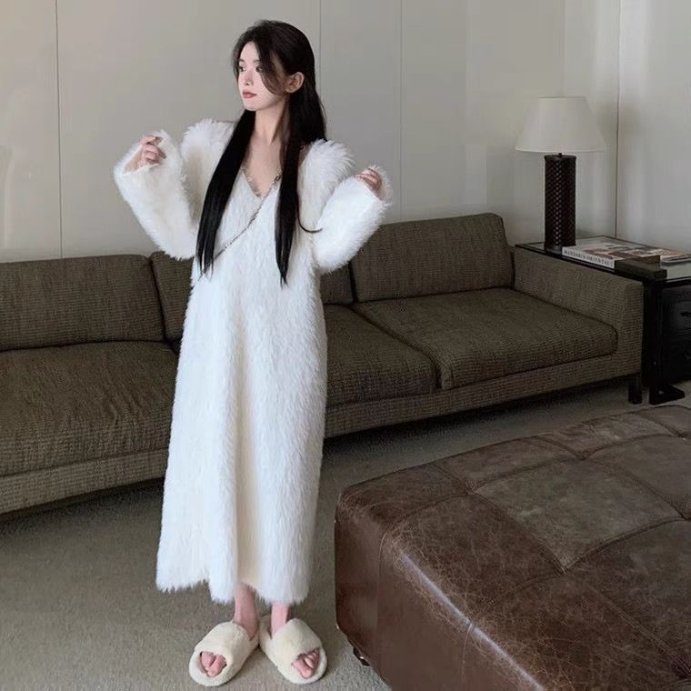Mohair Fur Lounge Dress