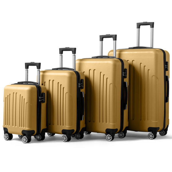 Vertical Stripe 4-Piece Luggage Set