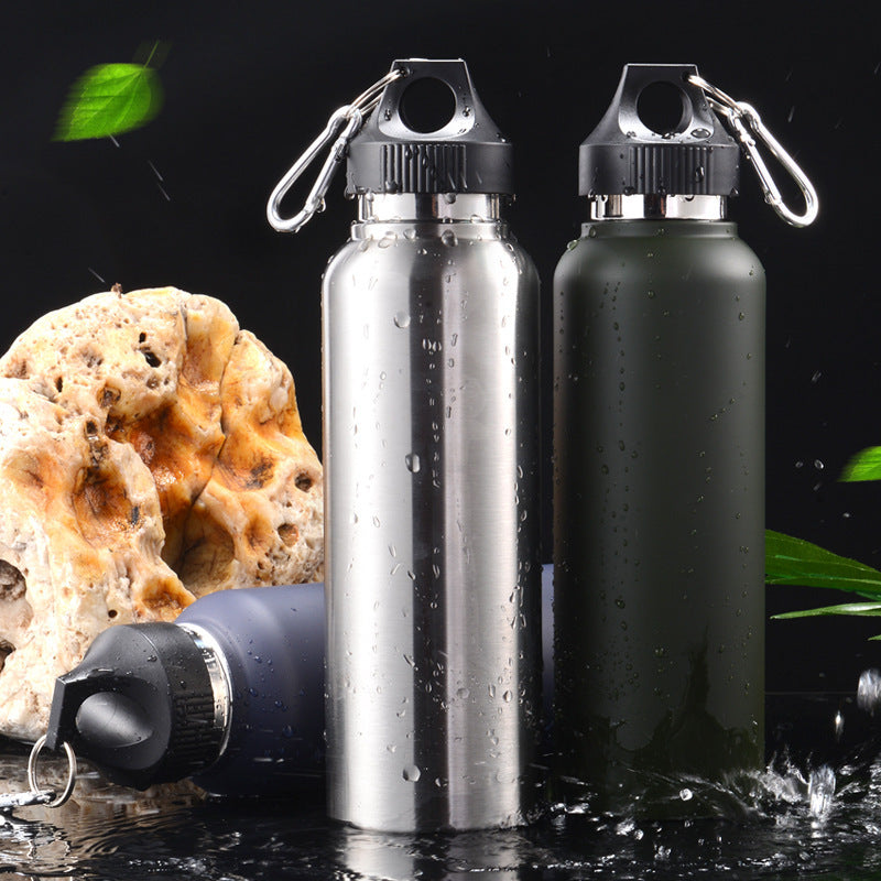 Double vacuum stainless steel vacuum flask