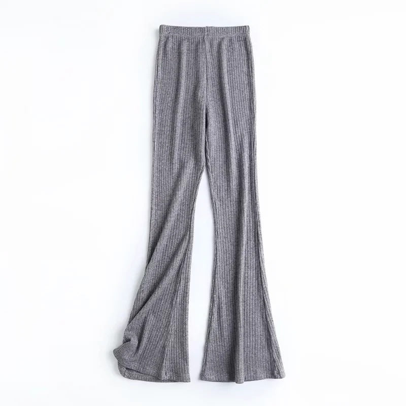 Ribbed 2-Piece Casual Leisure Top and Pant