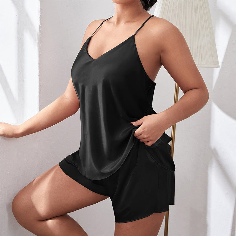 Silky Camisole & Shorts 2-Piece Lounge Set