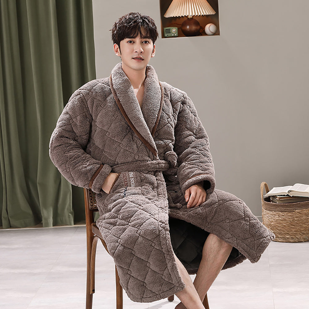 Men's Thick Terry Bathrobe