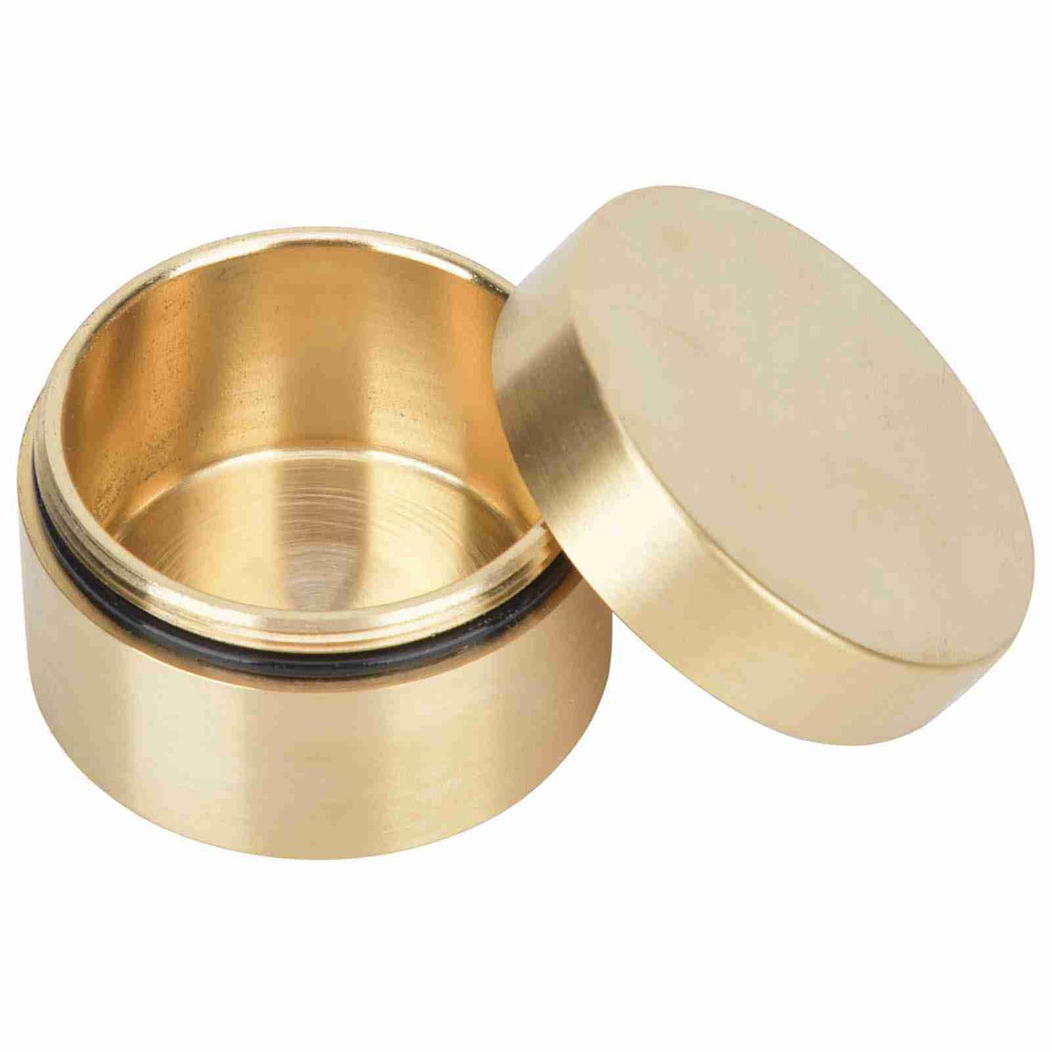 Outdoor Waterproof  Round Shape 

Brass Box Metal Jewelry Sealed Container Dustproof Moisture Proof Coin Storage Box(M )