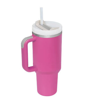 40 Oz Insulated Tumbler with Spill-Proof Lid and Drink Straw