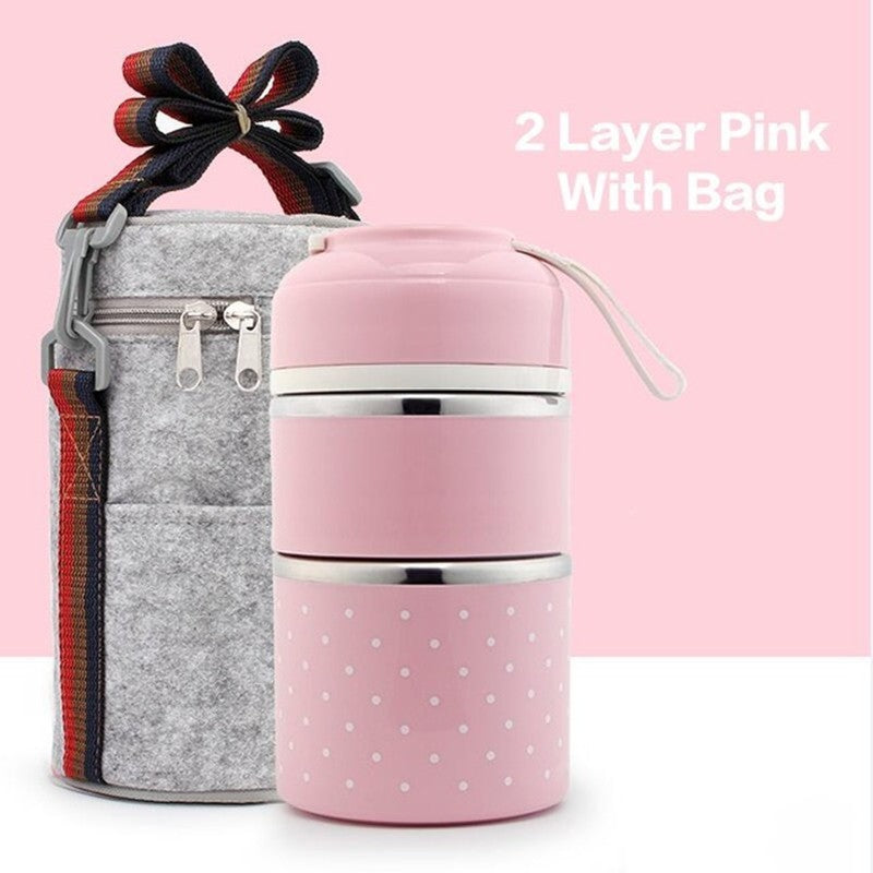 Portable Multi Tier Stainless Steel Lunch Box