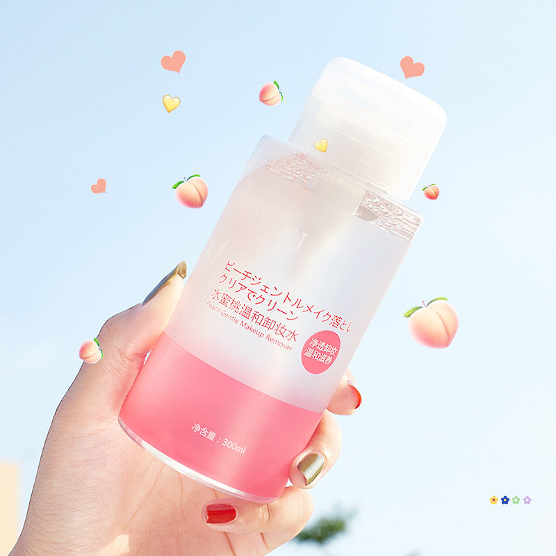 Peach Cleansing Water Eyes And Lips Gentle Cleaning Press Makeup Remover