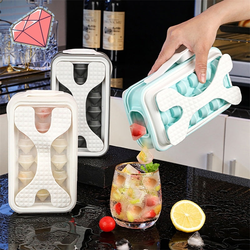 Portable Diamond-shape Ice Cube Maker Ice Tray