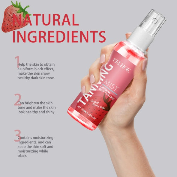 Strawberry Tanning Mist Stay On Sun, Long-lasting, Tanning, Sun-kissed Skin, Gentle And Moisturizing Skincare
