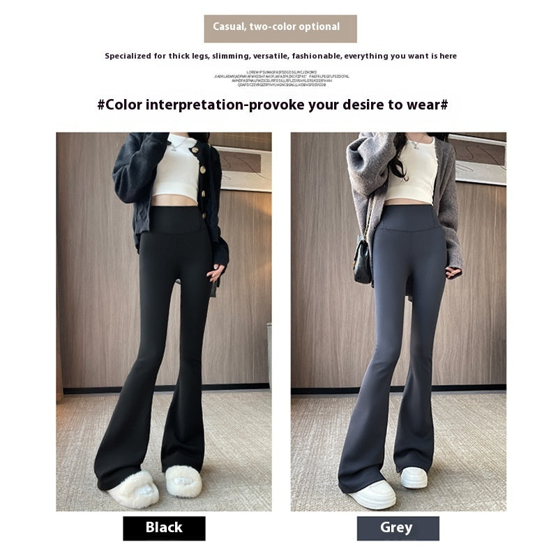 Micro Shark High Waist Slimming Hip Raise Flared Yoga Leggings