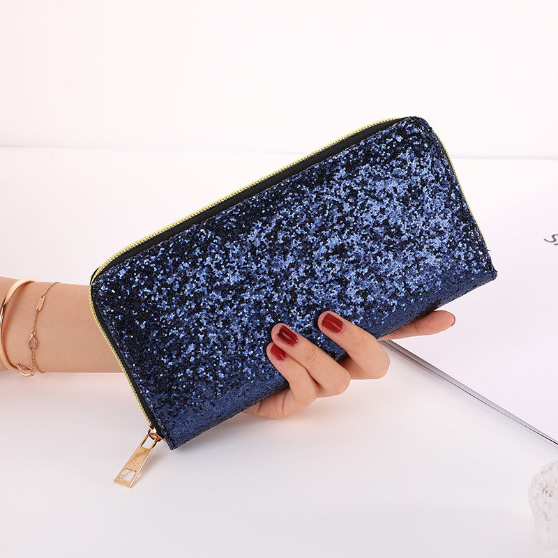 Glitter Multi Compartment Zipper Wallet