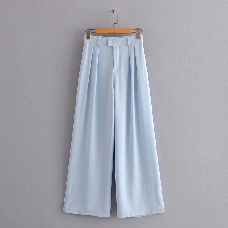 European And American New Loose High Waist Wide Leg Mopping Pants