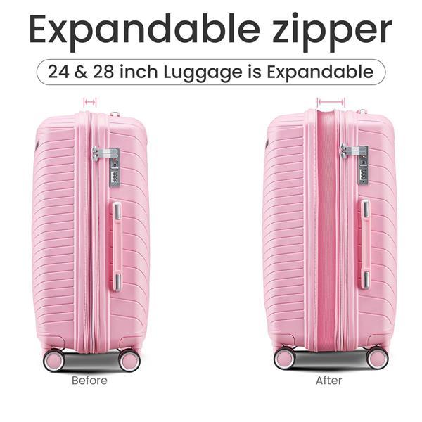 Pastel Pink 4-piece Luggage Set