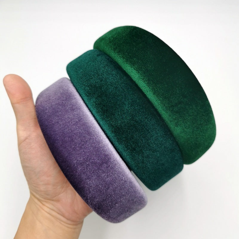 Gold Velvet Flannel Sponge Headband