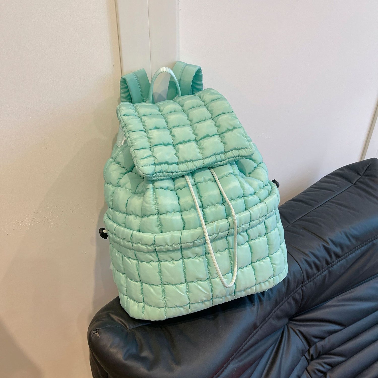 Quilted Puffy Backpack Travel Pack for Women
