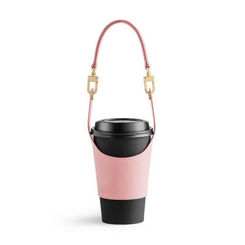 Leather Portable Cup Cover Portable Milky Tea Cup Heat Insulation Insulation Hot Bag