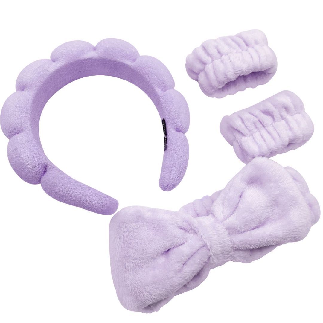 Headband Bracelet 4-piece Purple Hair Band