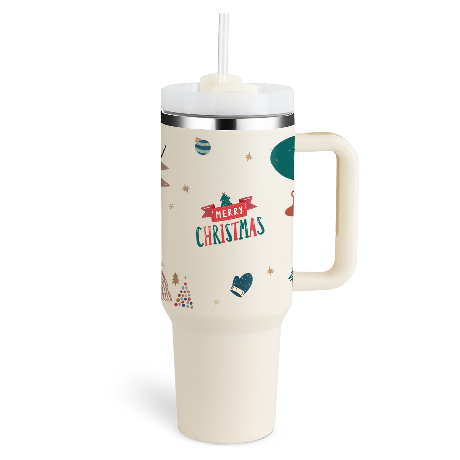 40 Oz Insulated Tumbler with Spill-Proof Lid and Drink Straw