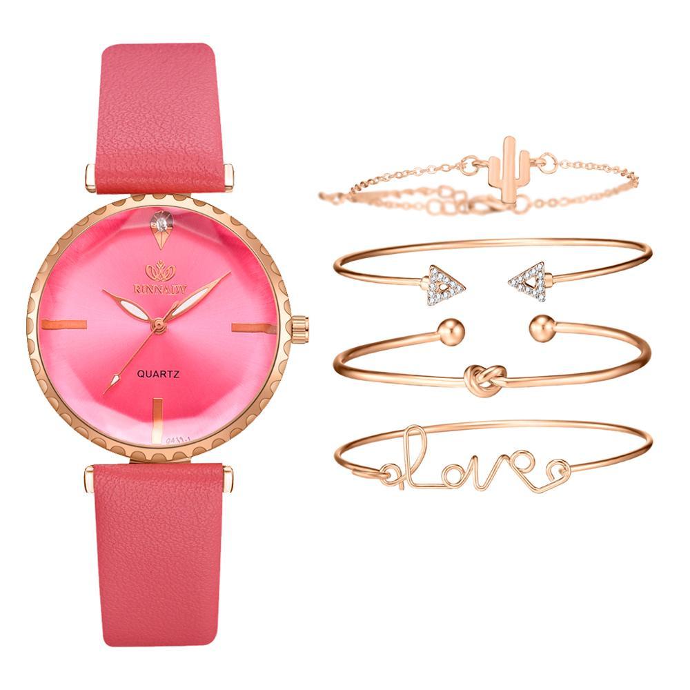 Classic quartz watch female watch bracelet combination set