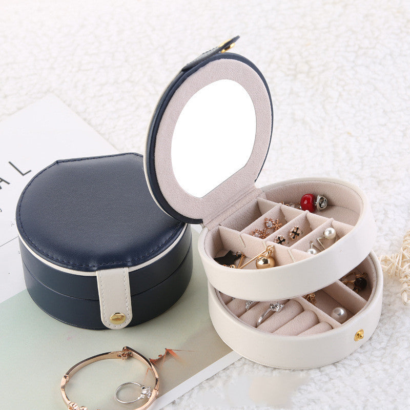 Three-layer portable jewelry box
