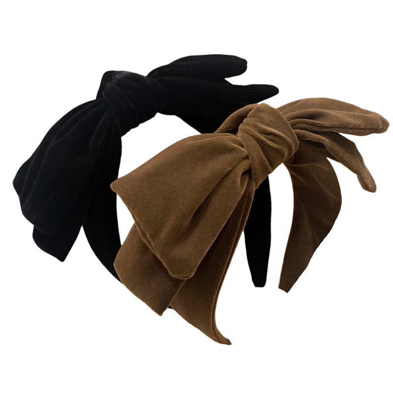 Velvet Bow Headband Elegant Retro