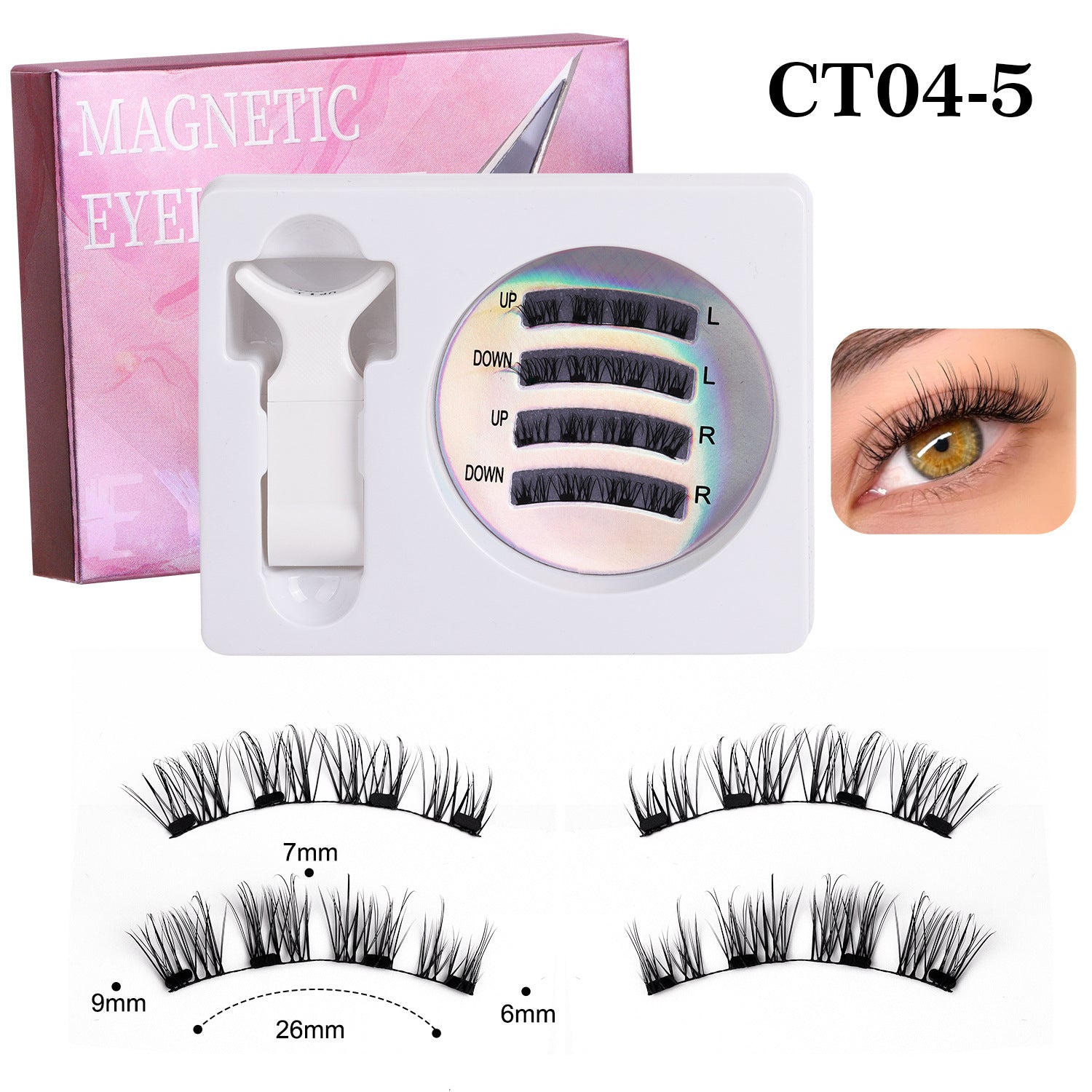 Magnetic False Eyelashes Upgraded Positioning Model Suit Thick