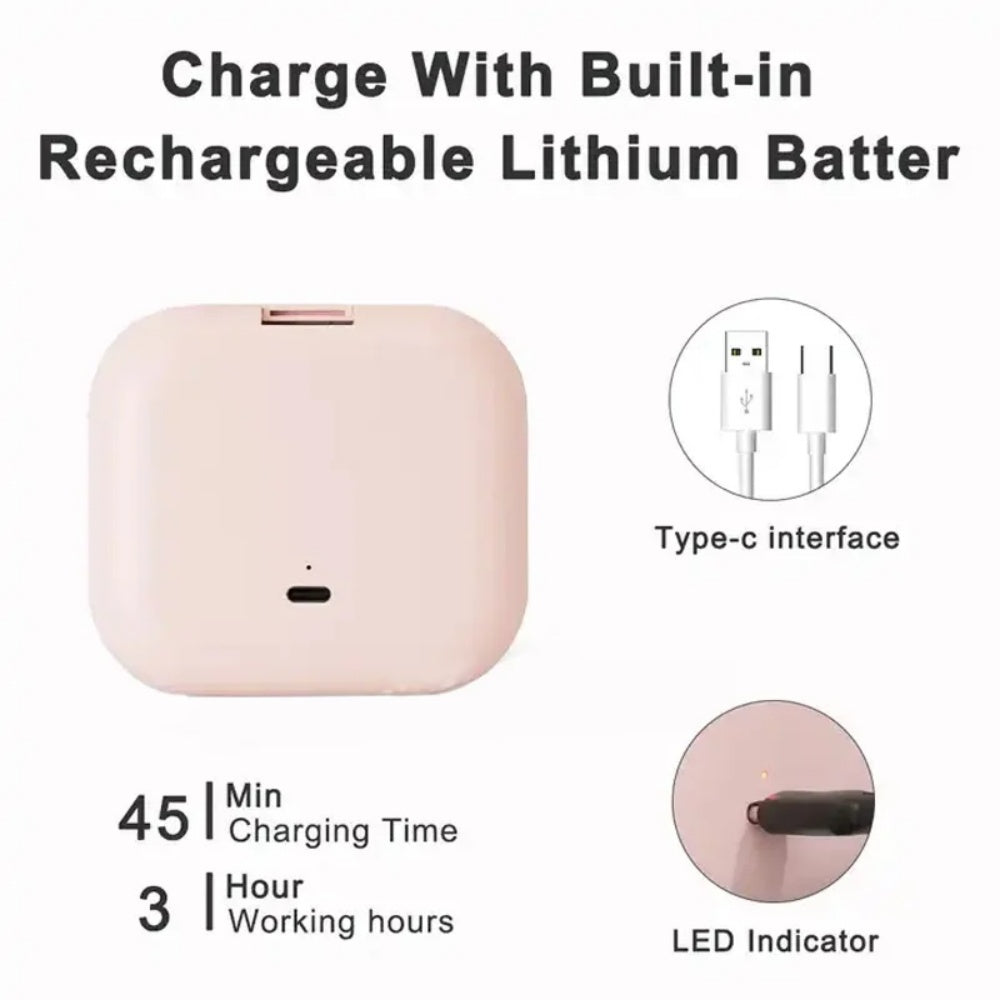 Pocet Makeup Mirror Touch Compact 3-Color LED Mini Foldable Cosmetic Makeup Mirror with Light Magnifying Small Pocket Travel