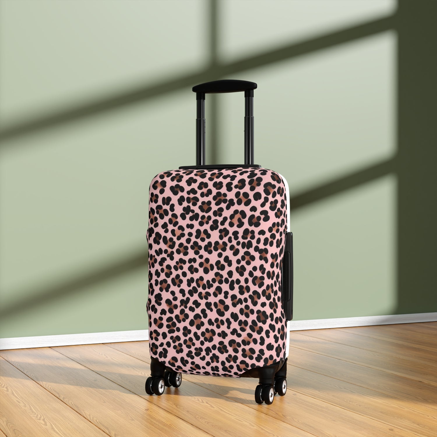 Pink Leopard Luggage Cover