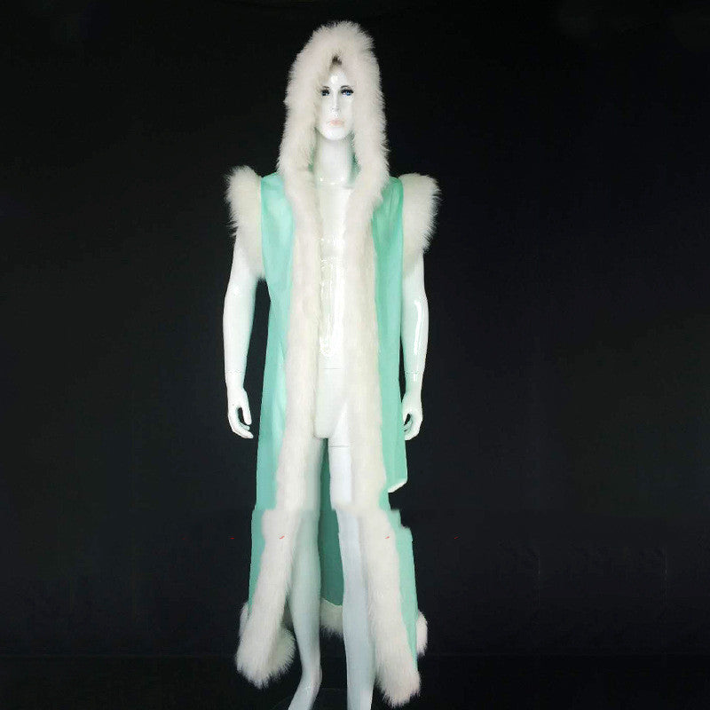 Fur Trim Costume Cosplay Robe Vest