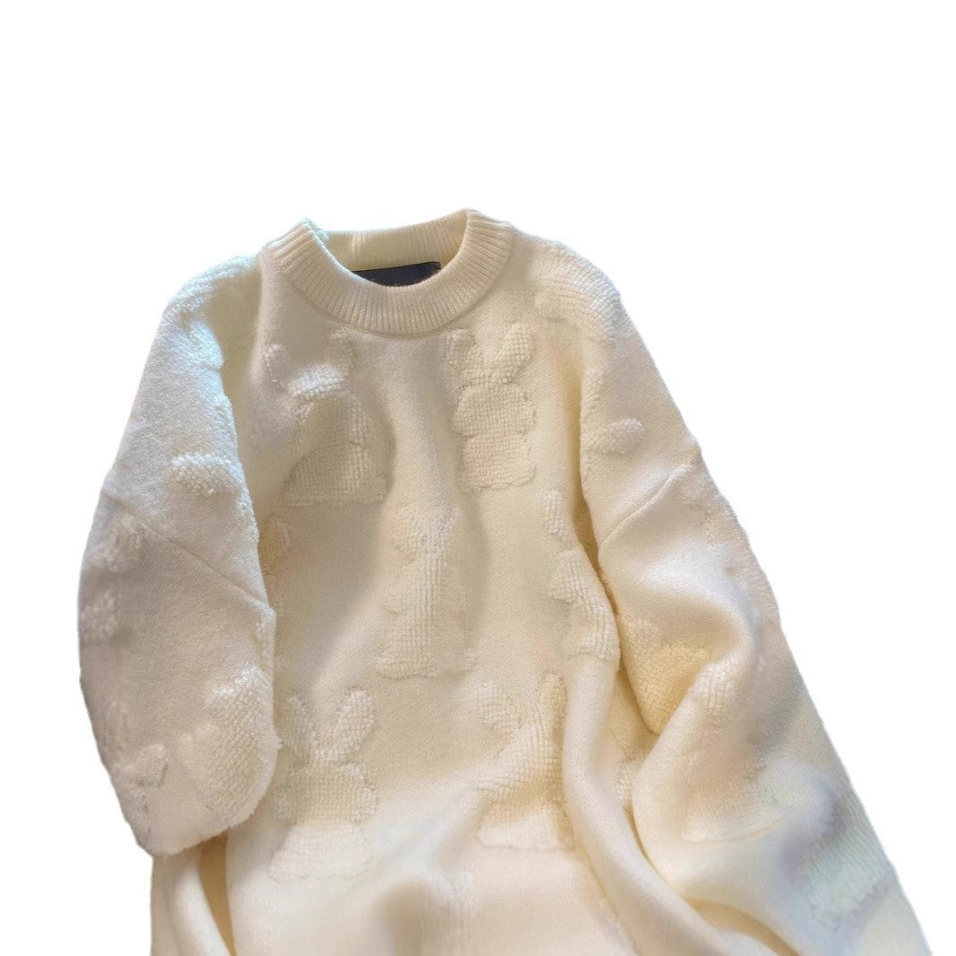 Women's Round Neck Pullover Long Sleeve Sweater