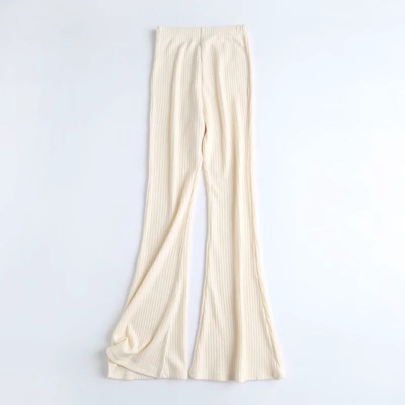 Ribbed 2-Piece Casual Leisure Top and Pant