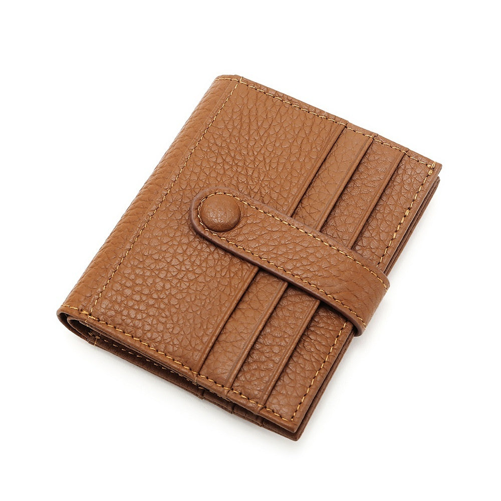 Mini Cowhide Leather ID Wallet