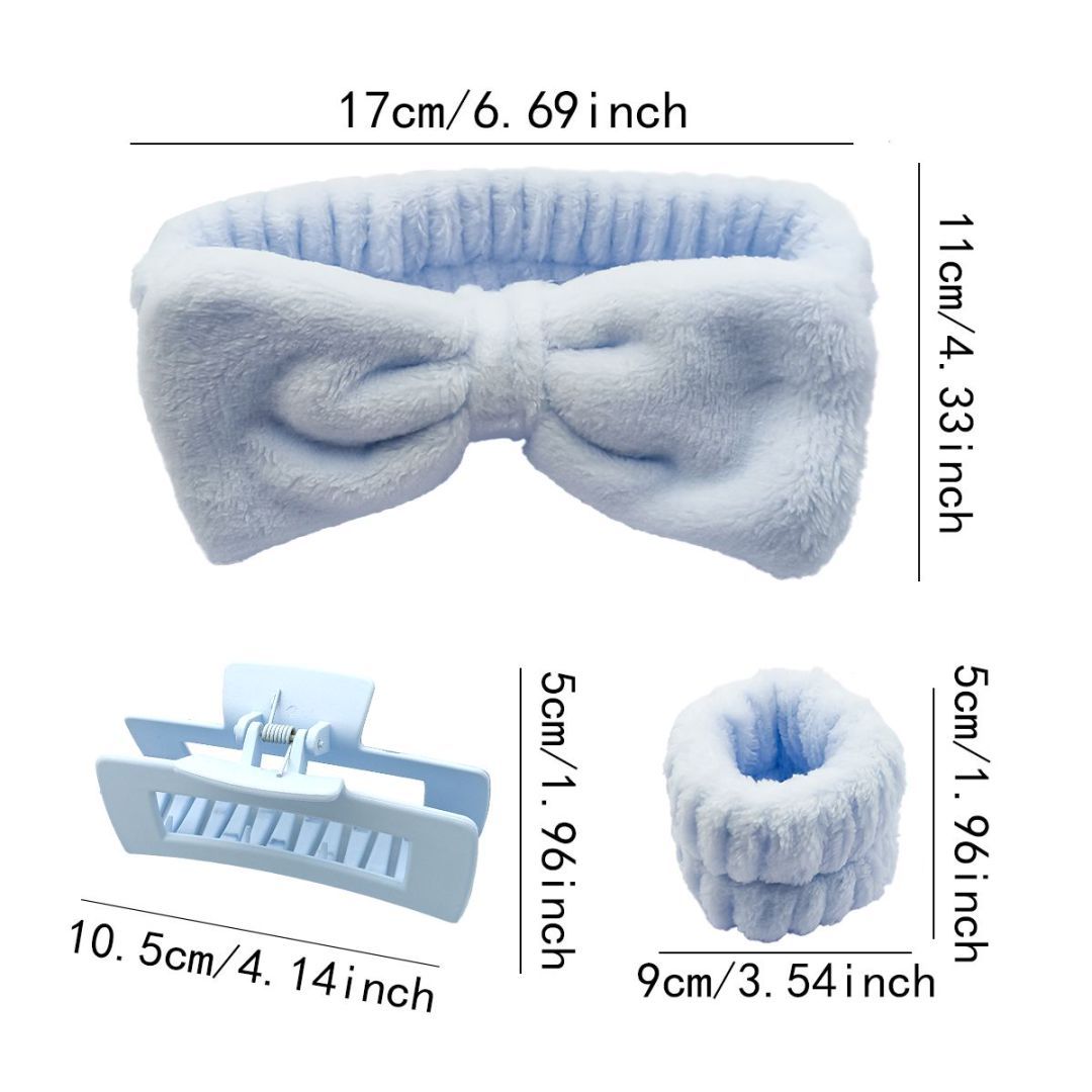 Bracelet Grab Clip Hairband Four-piece Blue