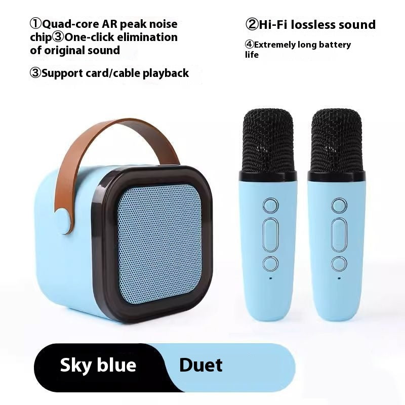 Wireless Bluetooth Audio Mini Microphone Singing And Singing All-in-one Machine Children's Family Ktv Suit