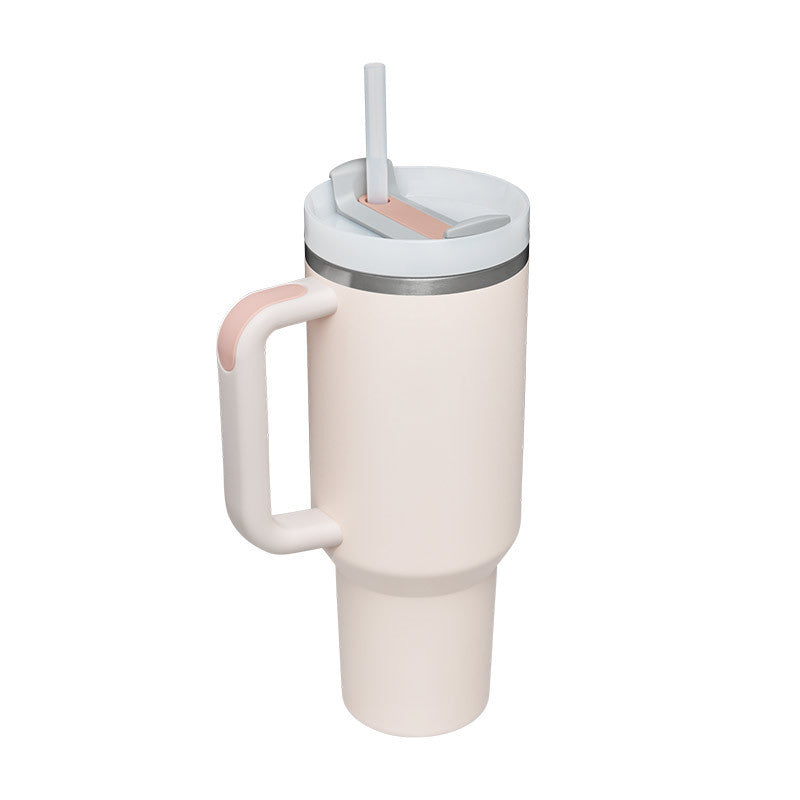 40 Oz Insulated Tumbler with Spill-Proof Lid and Drink Straw