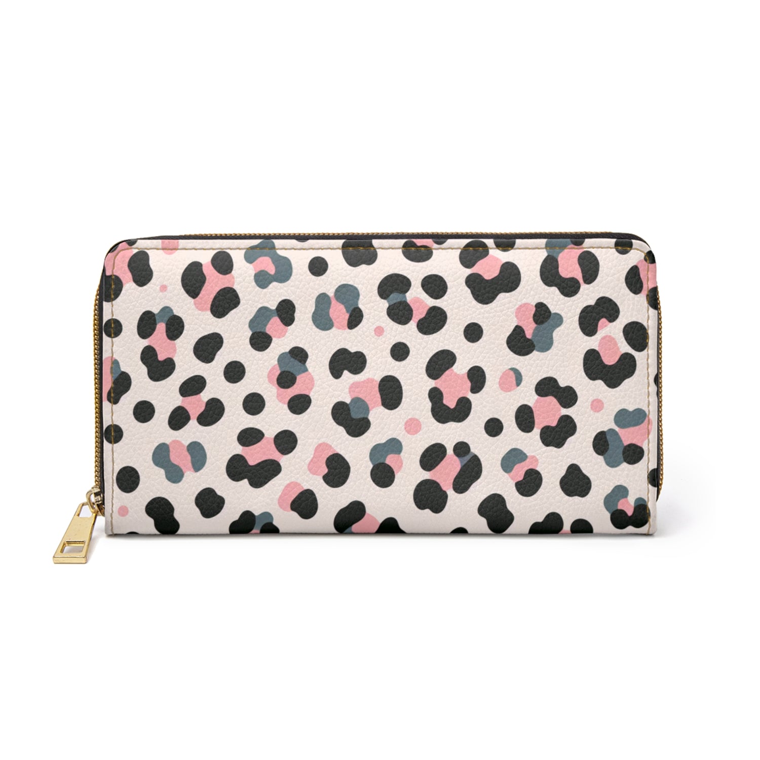Pink Grey Zipper Wallet